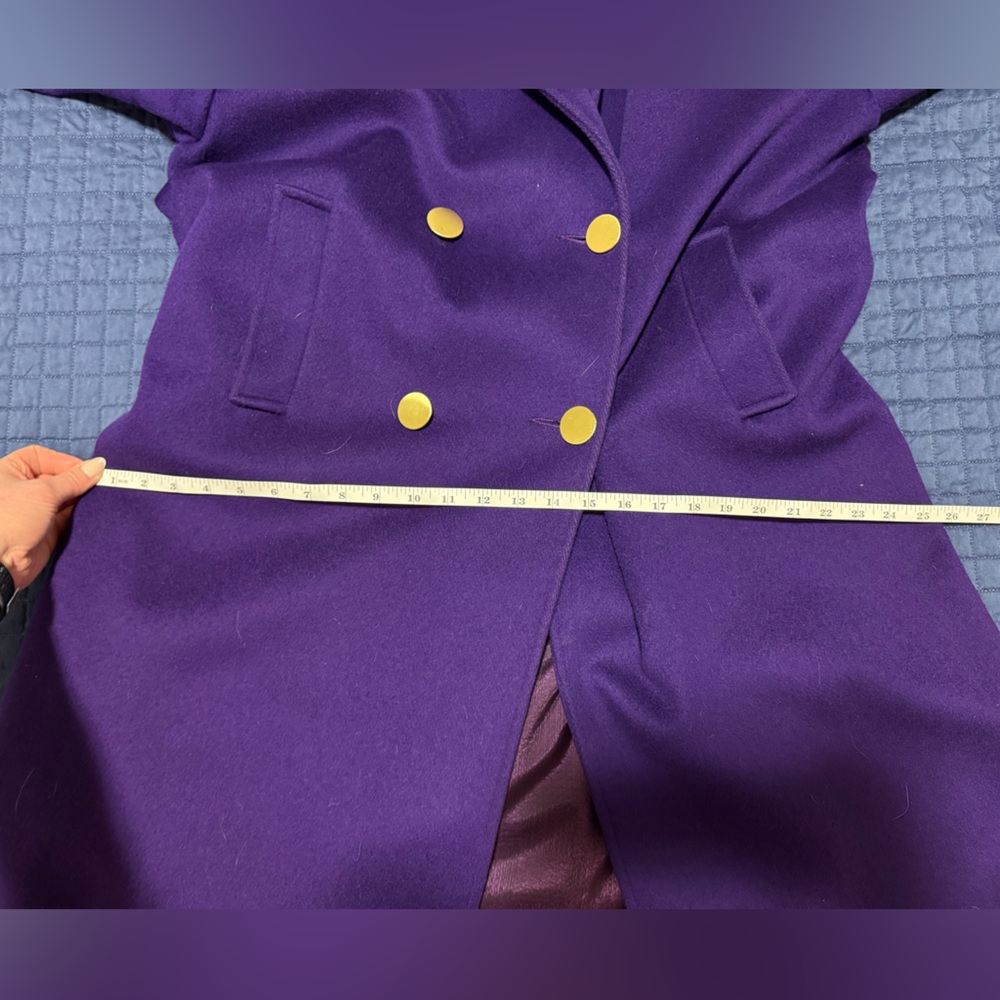 Vintage Portrait 100% Wool Purple Women's Coat - Picture 10 of 15